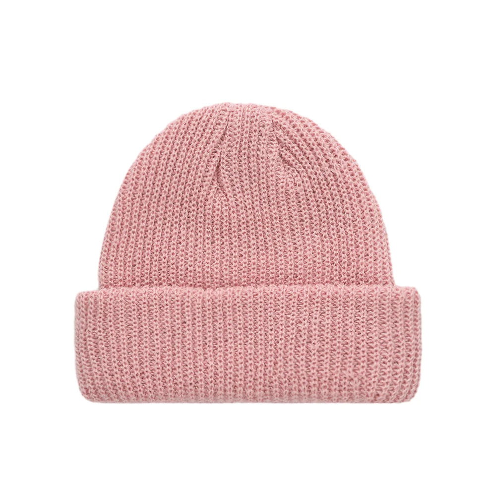 Baby Knitted Turban Hat for Boys Girls | Solid Color Winter Beanie detail view
