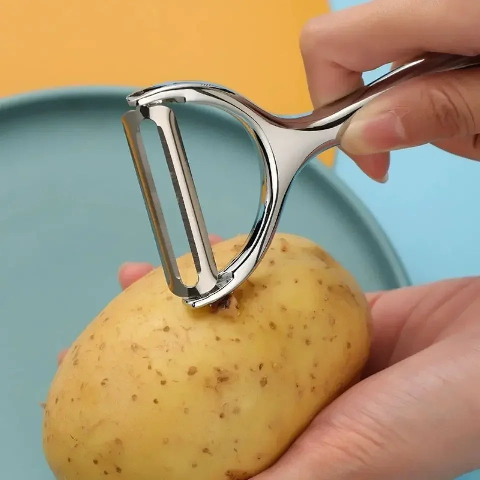 Stainless Steel Vegetable Peeler | Multi-Function Kitchen Tool for Fruits and Veget additional angle