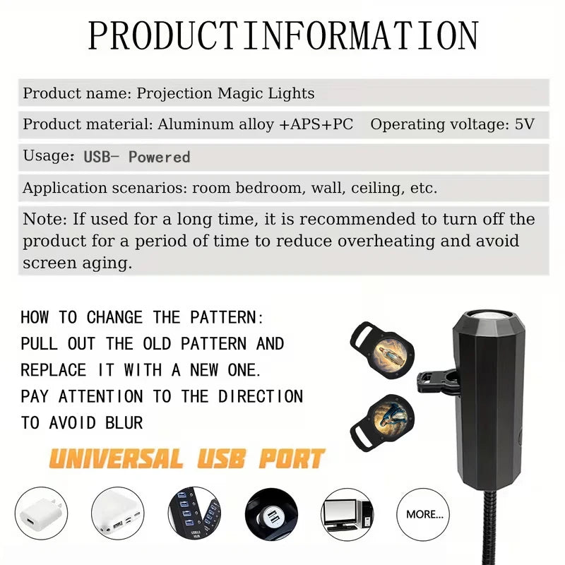 Virgin Mary Pattern Projector Lamp | Christian Gift with Six Patterns lifestyle view