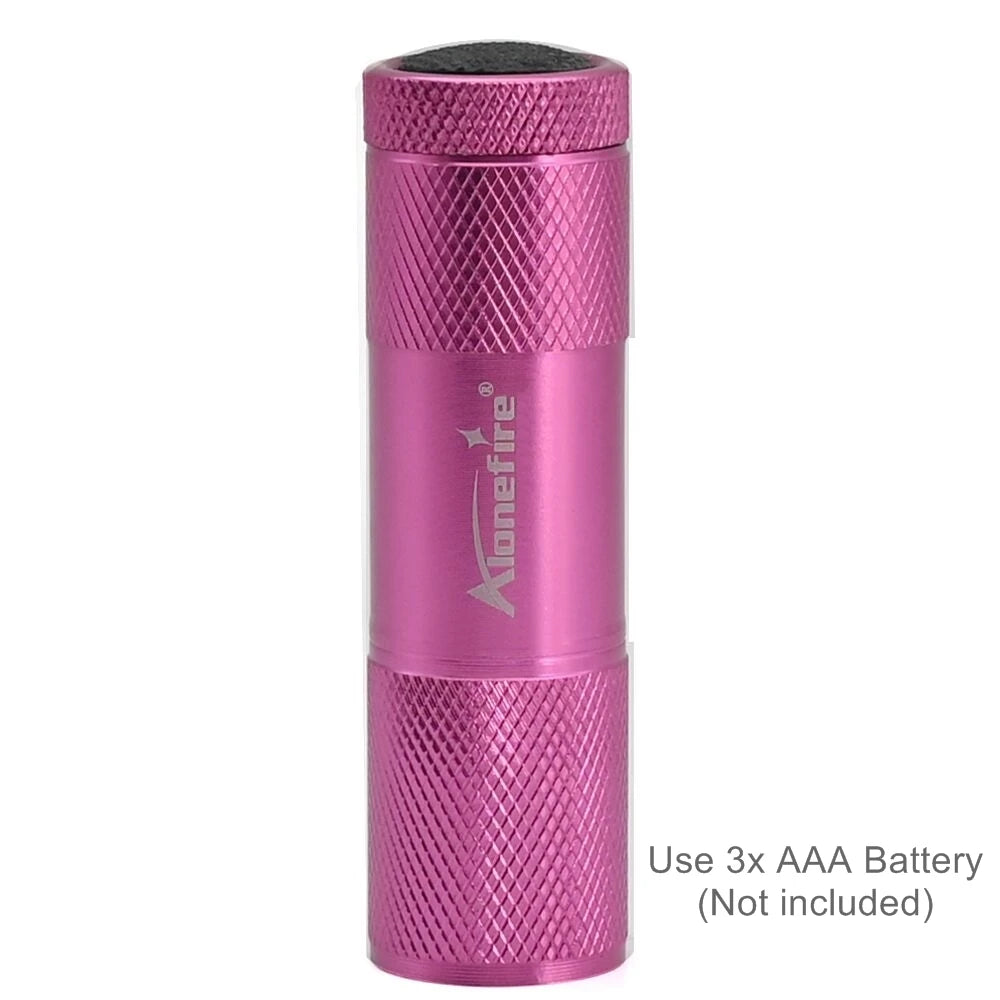 Alonefire 9 LED Mini Flashlight | Compact Portable Aluminum Torch lifestyle view