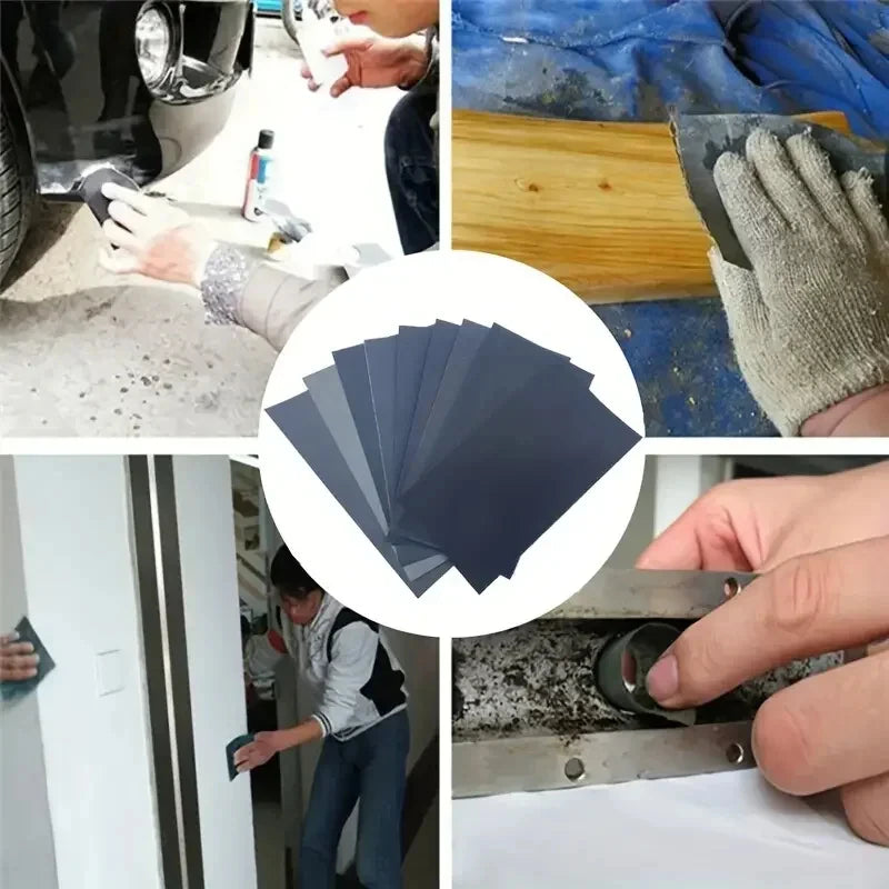 15Pcs Multi-Grit Sandpaper Set | Wet/Dry Sanding Sheets for Wood, Metal, and Automotive detail view