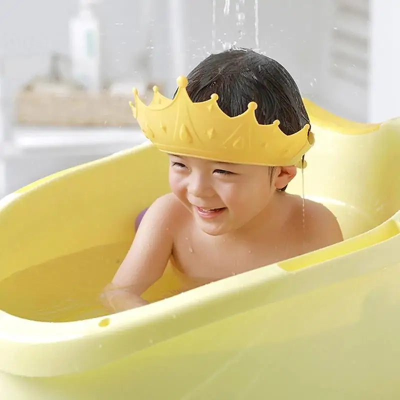 1Pc Crown Adjustable Baby Shower Cap Bath Wash Hair Shield Hat Protect Children Waterproof Prevent Water Into Ear for Kids