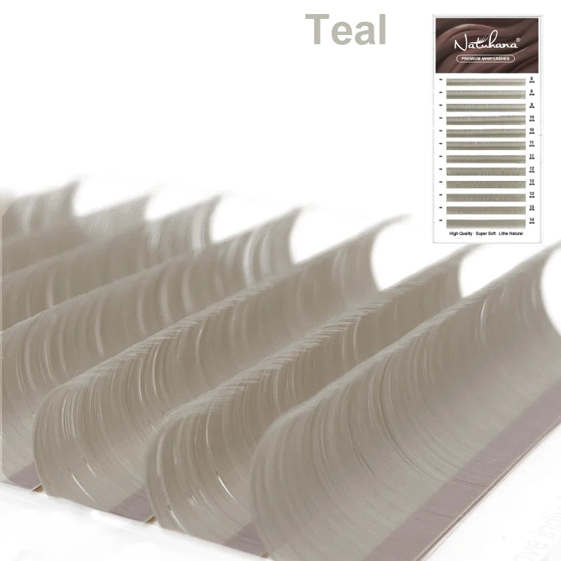NATUHANA Caramel Colored Lashes | Individual Faux Mink Eyelashes lifestyle view