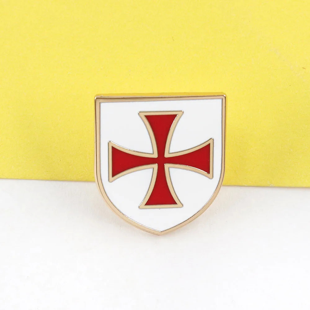 Knights Templar Cross Brooch Vintage Copsplay Badge Collar, Backpack and Accessory Gi alternate view
