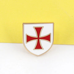 Knights Templar Cross Brooch Vintage Copsplay Badge Collar, Backpack and Accessory Gi alternate view
