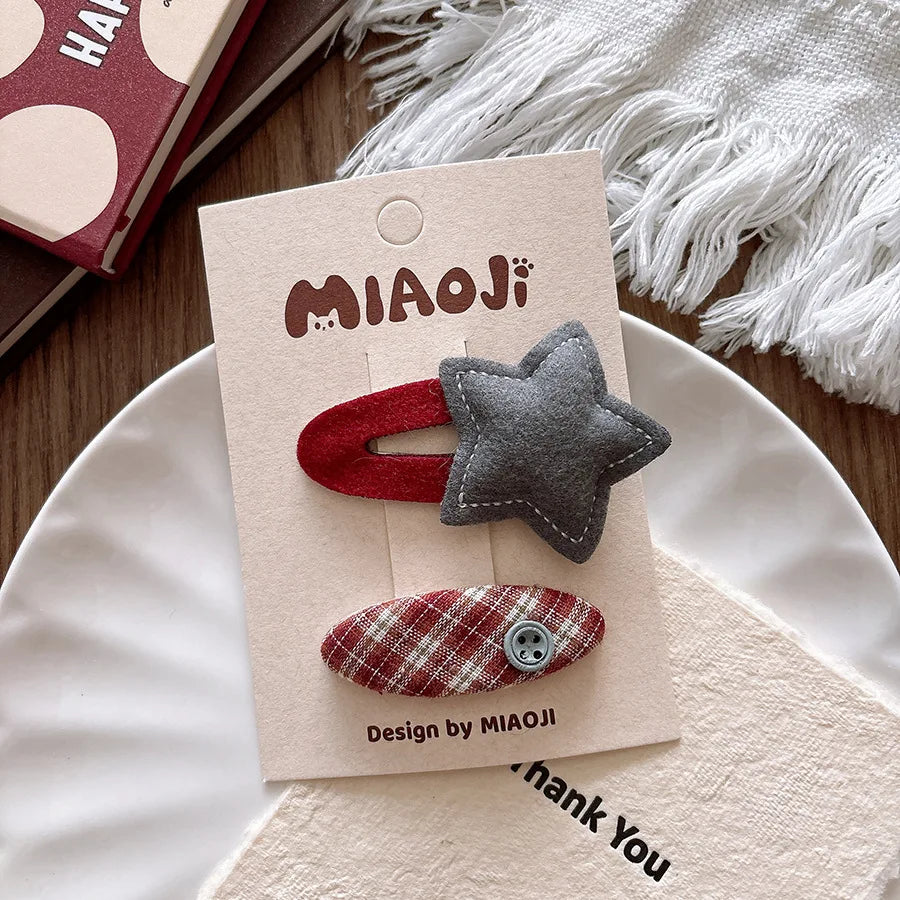 2025 New Year Cute Red Bow Hairpins Children Girls Kid Hair Clips Pin Barrettes Acces alternate view
