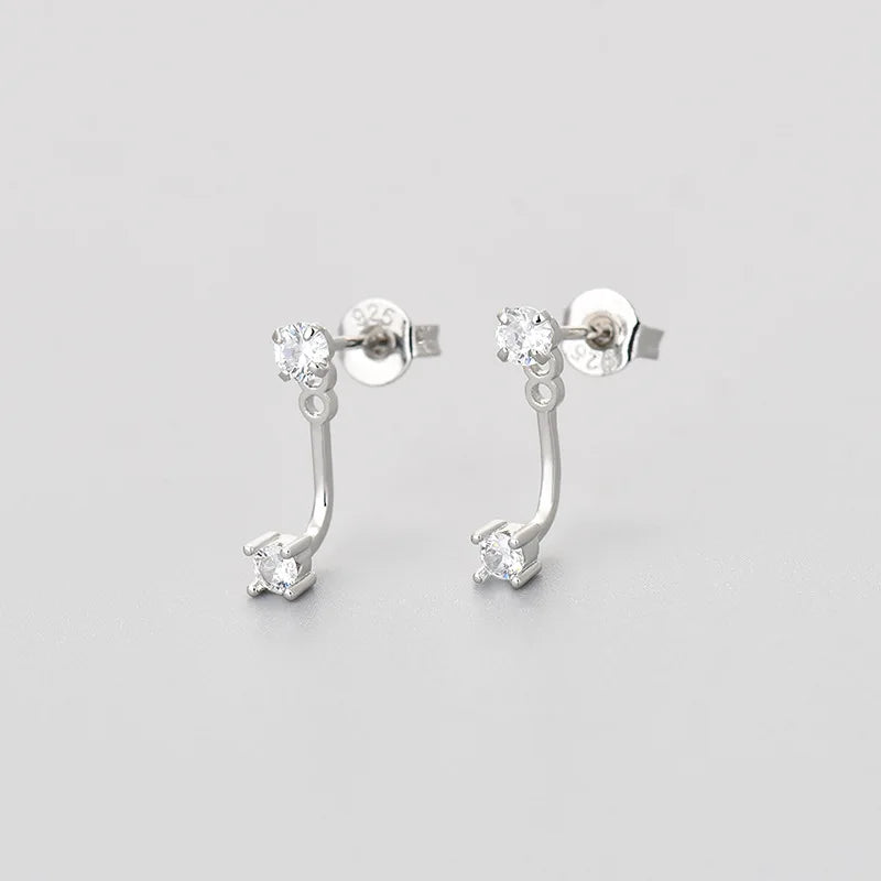 2PCS Double Flower Stud Earring Womem Fashion Tragus Piercing Earring Cartilage Jewelry detail view