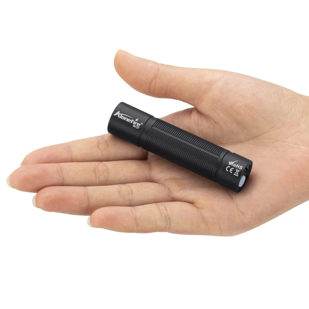 Mini 365nm/395nm Blacklight UV Flashlight | USB Rechargeable Pet Urine Detector close-up view