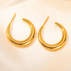 316L Stainless Steel Heart Hollow Irregular Earrings | Niche Drop Earrings for Women alternate view