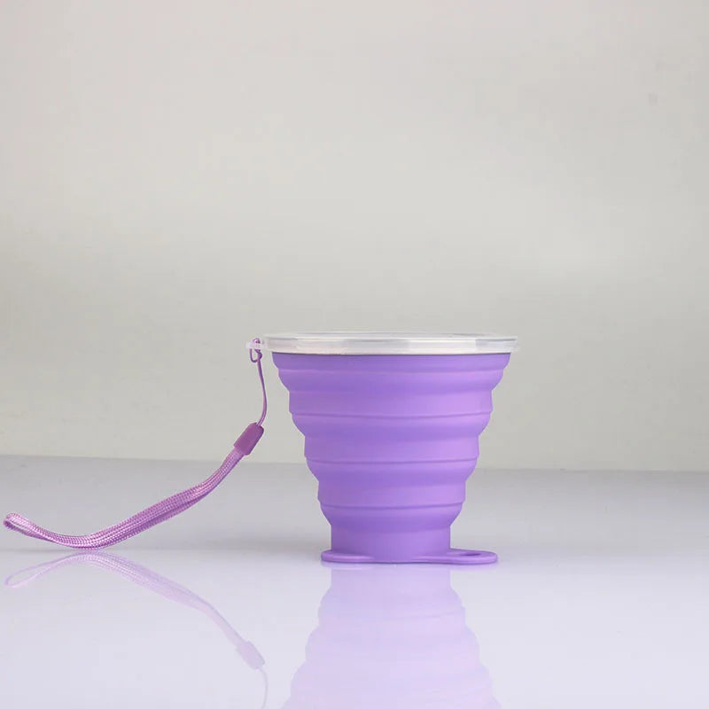 Silicone Foldable Cup Collapsible Telescopic Cute Water Bottle Outdoor Travel Children C detail view