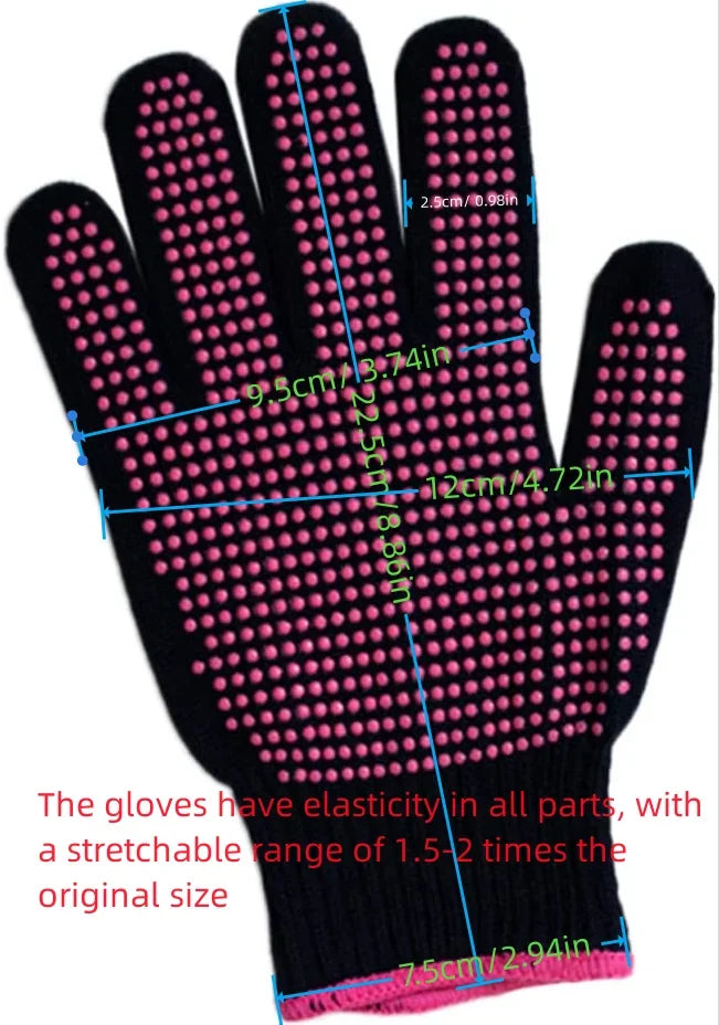 1 Pair Heat Resistant Oven Gloves | Cut Resistant Non Slip Silicone BBQ Gloves for additional angle