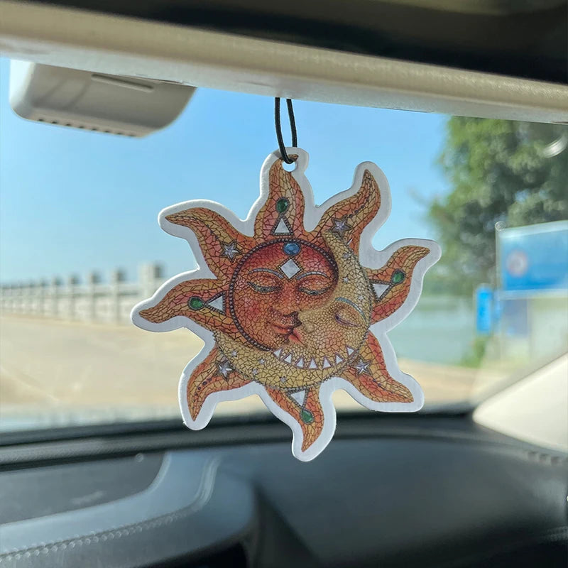 Mosaics Sun Moon wall decoration pendant popular style car incense car perfume perfume close-up view