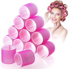 Self-Grip Hair Rollers Heatless Hair Curlers | No Heat DIY Styling Tool for Volume an alternate view