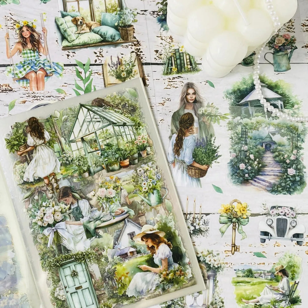 20-Sheet Junk Journal Sticker Pack | DIY Scrapbooking Decor lifestyle view