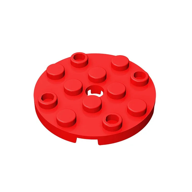 Gobricks GDS-841 Round Plate 4x4 with Hole | Compatible Building Block for DIY Creations