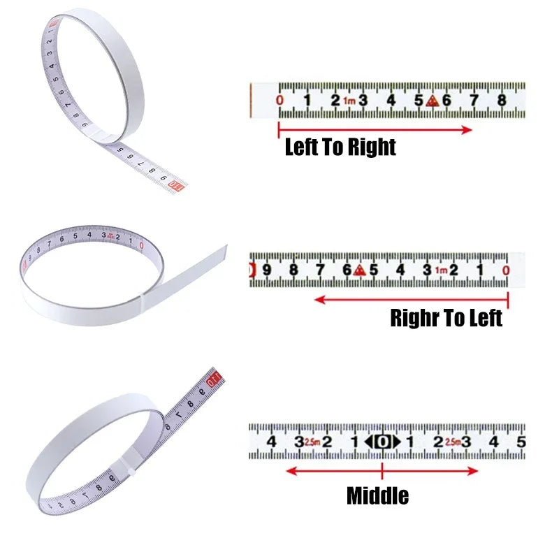 Miter Track Tape Measure Self Adhesive Metric Steel Ruler Miter Saw Scale for T-track lifestyle view