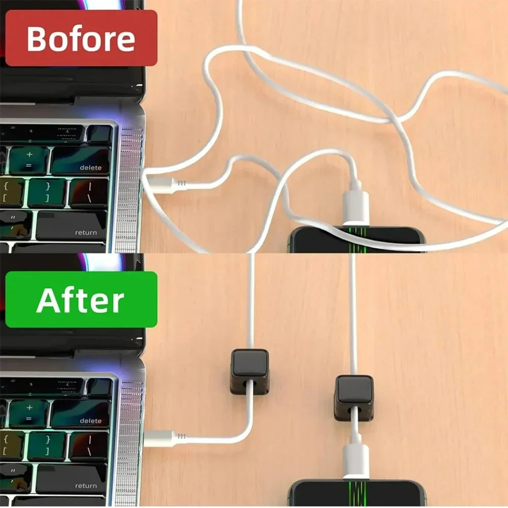 1/3/6/12PCS Magnetic Cable Organizer Clip Cord Holder Adhesive Wire Keeper Organizer for detail view