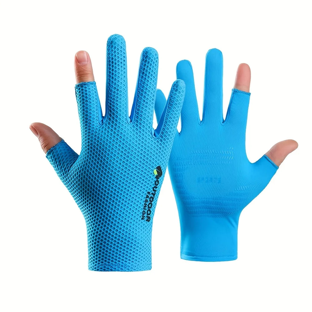 Summer Cycling Gloves Breathable Mesh Non-Slip Grip Touchscreen MTB Gloves Outdoor Qu alternate view