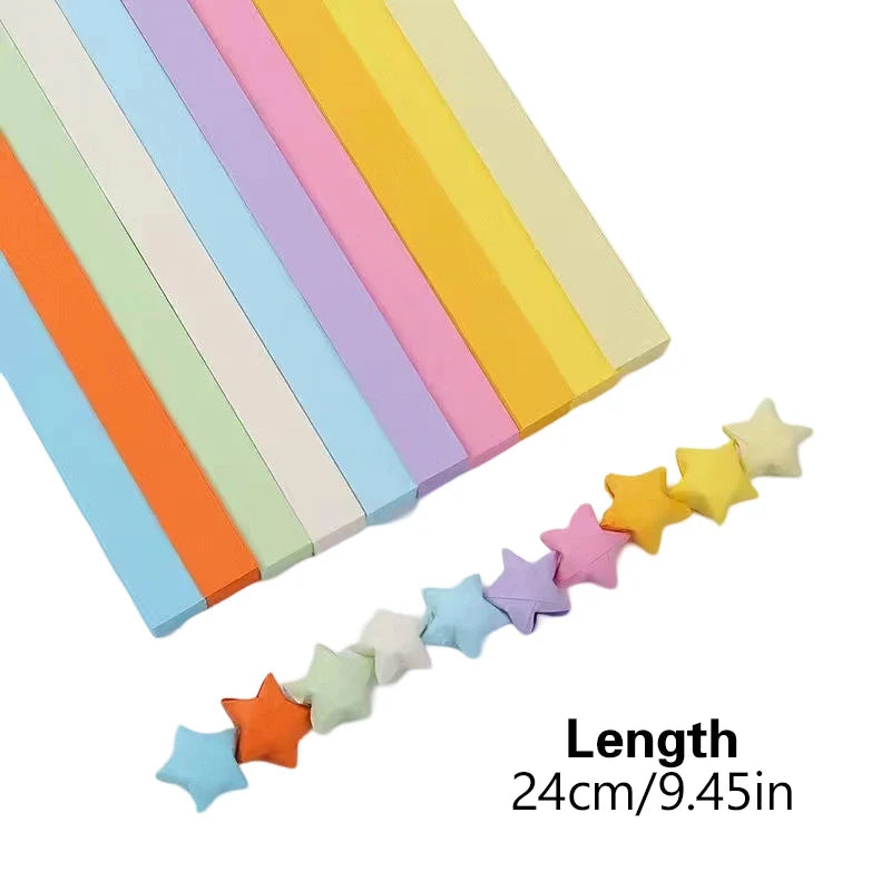 540 Sheets Origami Star Paper Strips | Colorful Lucky Star Folding Paper for DIY Cr additional angle