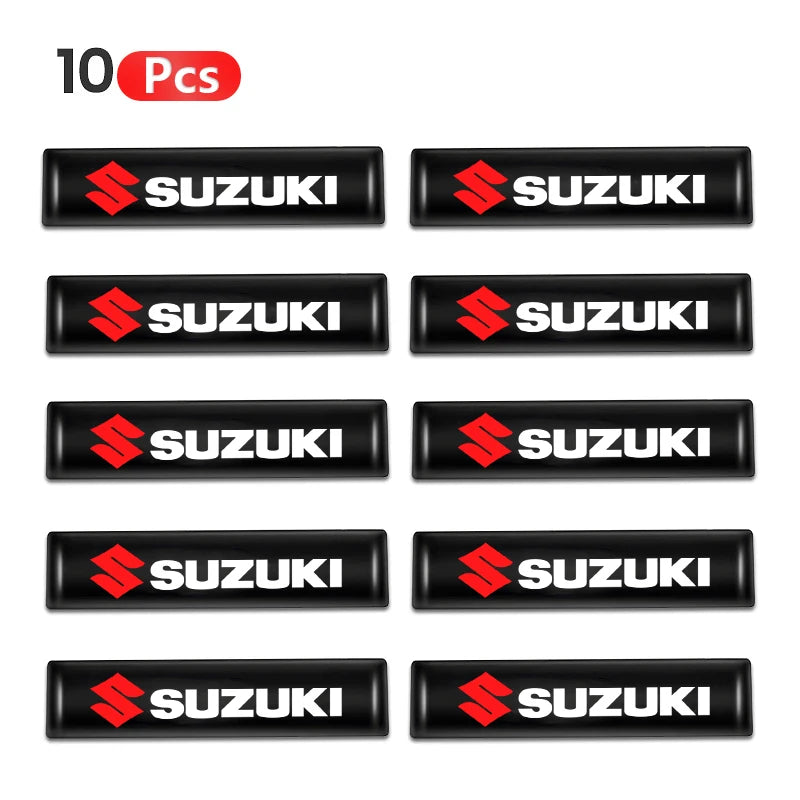 3D Epoxy Car Emblem Stickers for Suzuki Models | Black Interior & Exterior Decals detail view