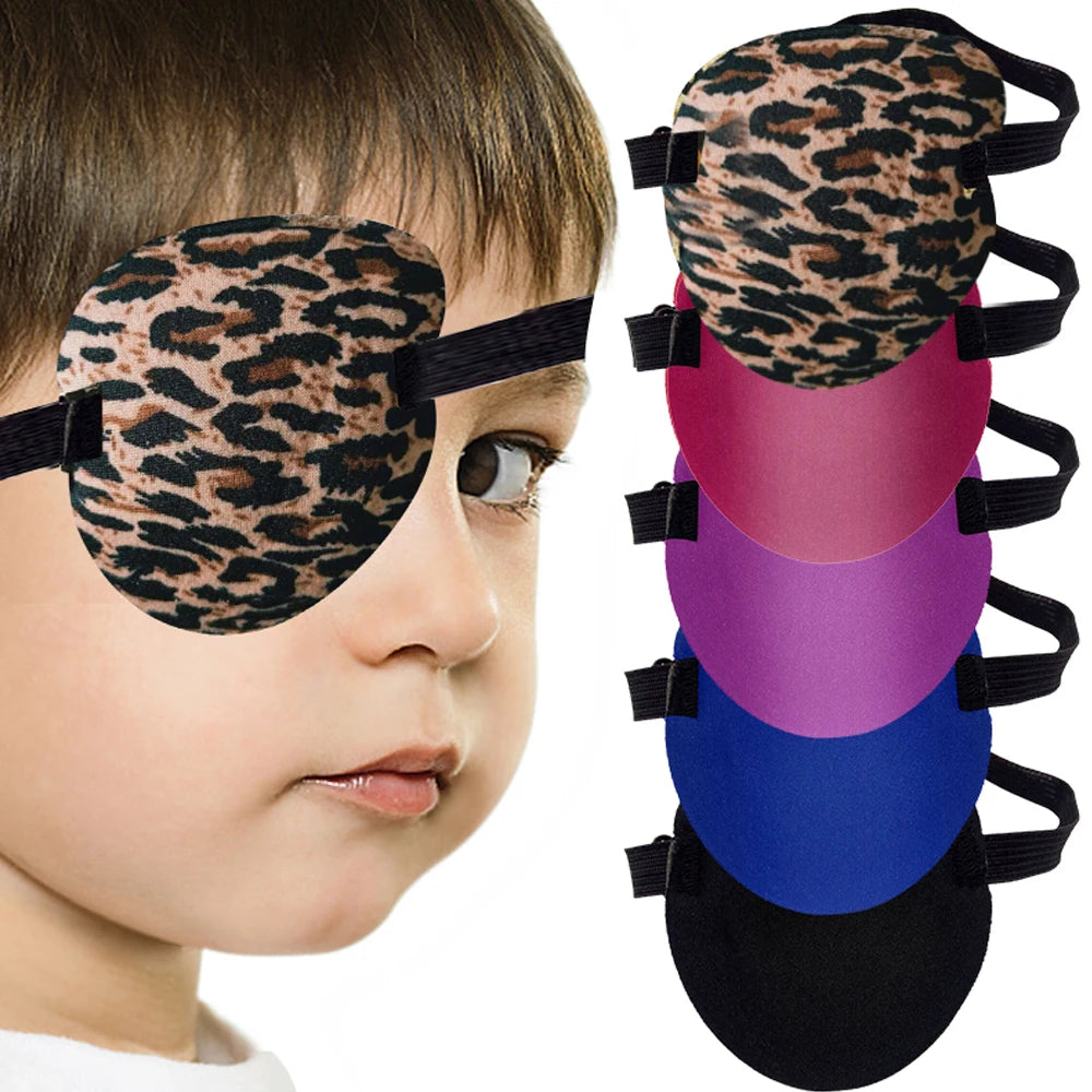 Unisex Black Single Eye Patch | Adjustable Washable Concave Eyepatch for Sleep, Vision close-up view
