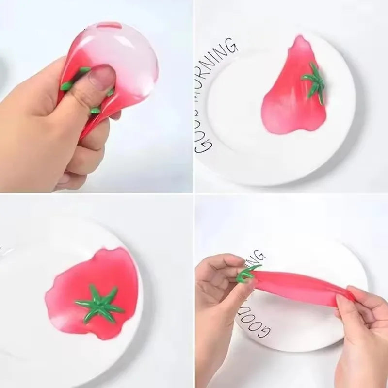 Taba Squishy Cool In Summer Tomatoes Water Balloon | Unbreakable Artificial Fruit Sque close-up view