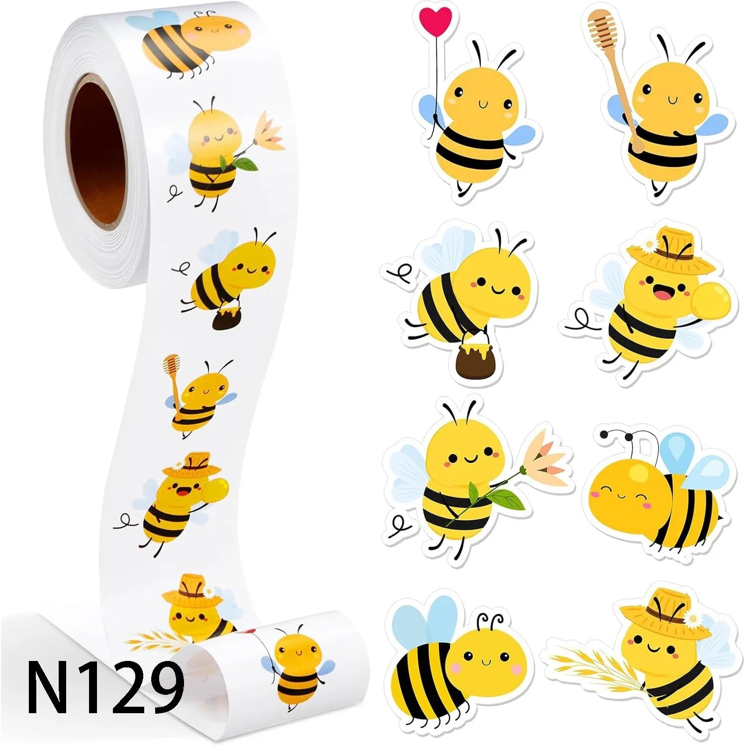 100-500 Animal Stickers Roll | Small Decorative Labels for Photocards and Gifts lifestyle view