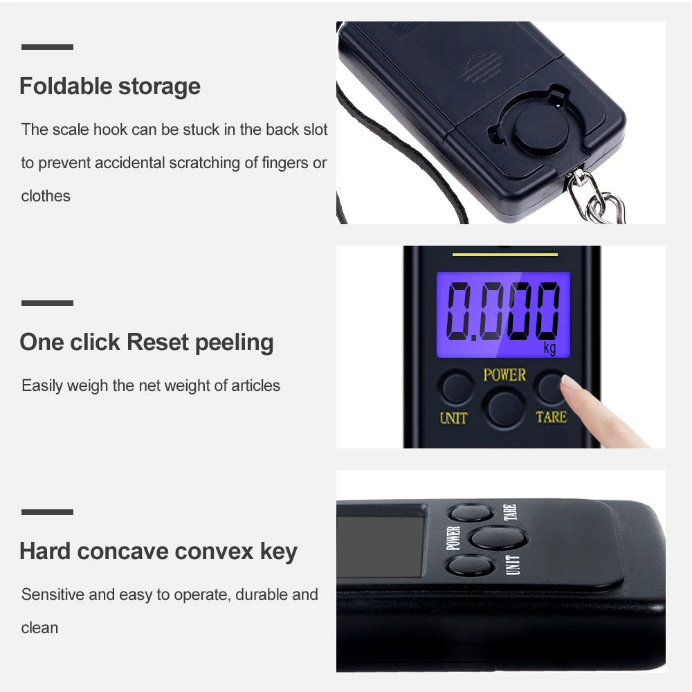 Portable 40kg Hanging Digital Scale for Fishing and Luggage Travel lifestyle view