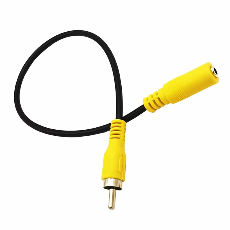 1pcs 3.5mm Mini Mono Male to RCA Female Video Cable for Car DVD TV/HDTV VCR CD players close-up view