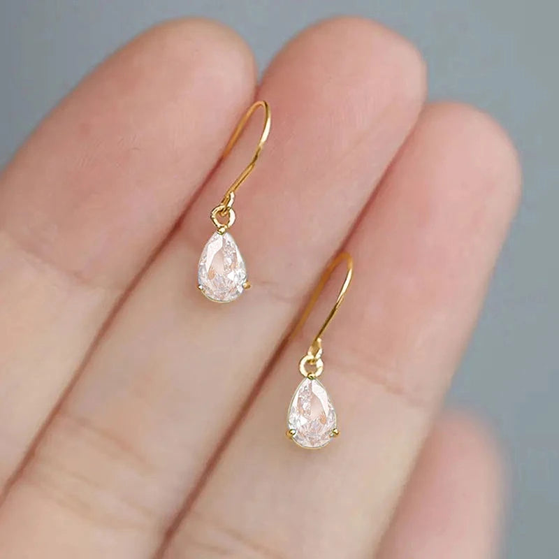 Huitan Trendy Gentle Hoop Earrings for Women Delicate Stylish Ear Piercing Accessories Modern Gracef