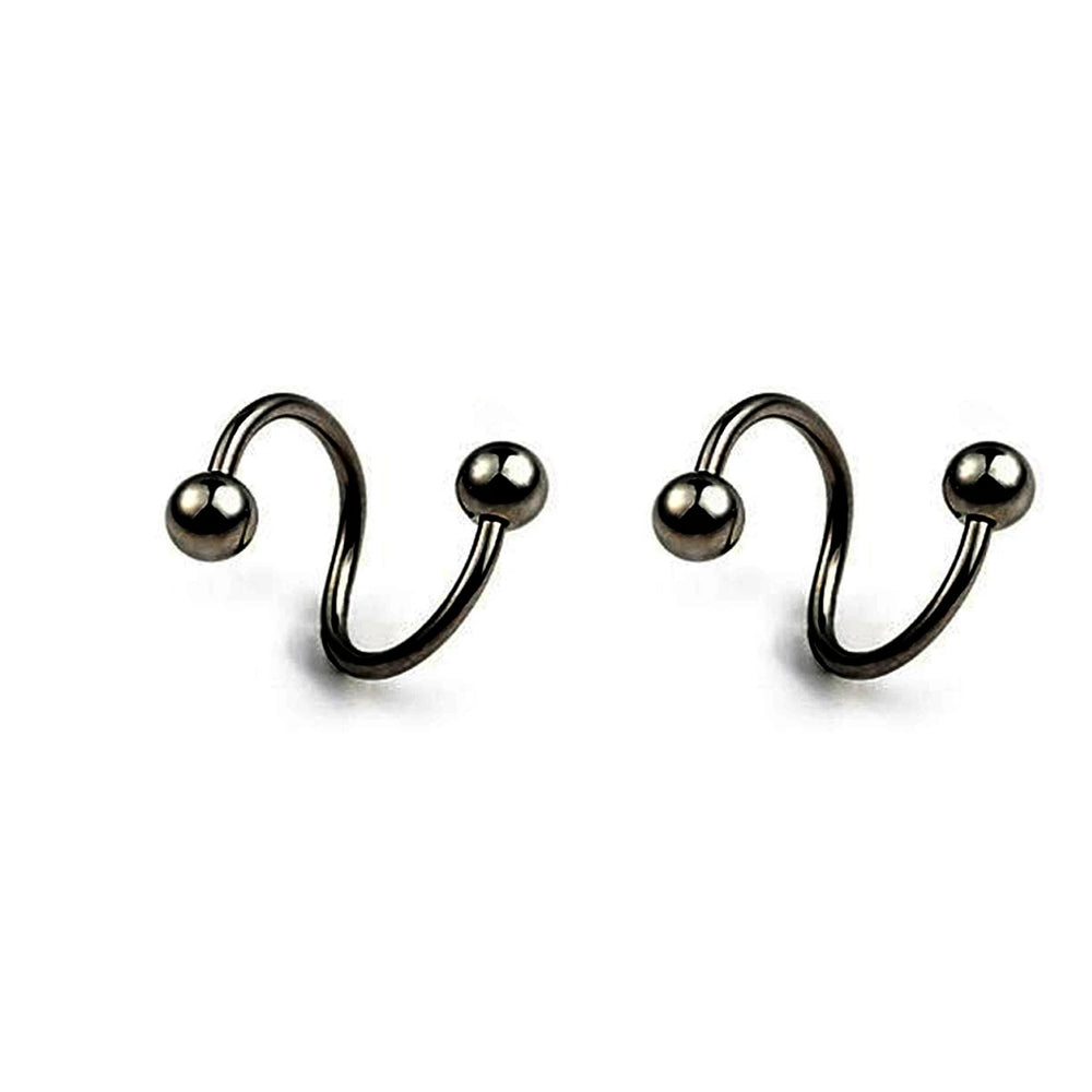 Women's Spiral Earrings Piercing Jewelry Multi-Use Body Jewelry - Lips Nose Septum Tragu detail view
