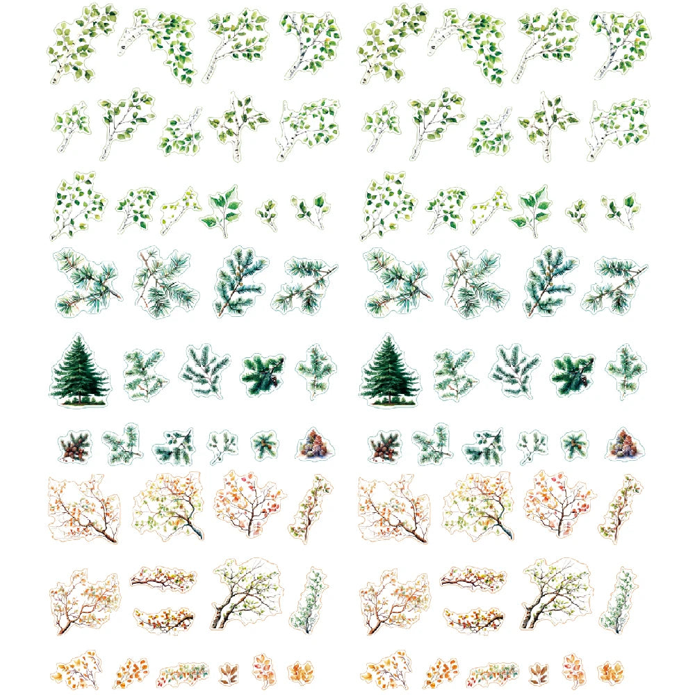 90pcs Floral and Nature Sticker Pack | Creative DIY Decals for Journaling and Phone Case detail view