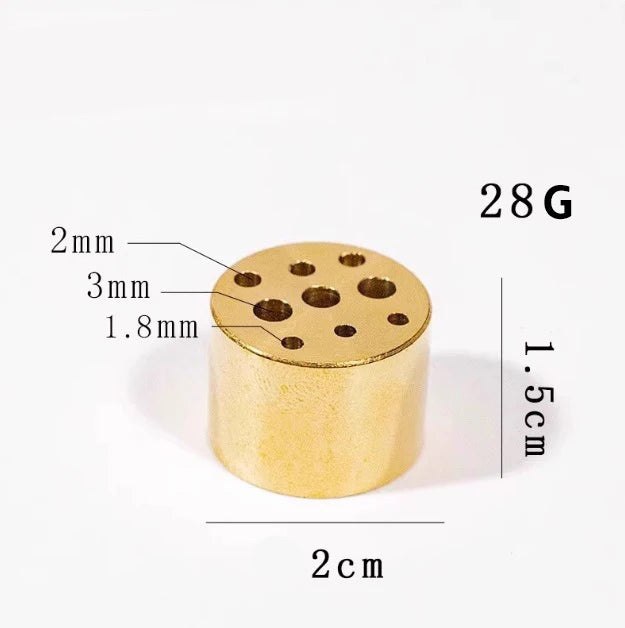 Pure Brass 9-Hole Incense Holder | Universal Incense Stick Burner for Sandalwood, Spirit detail view