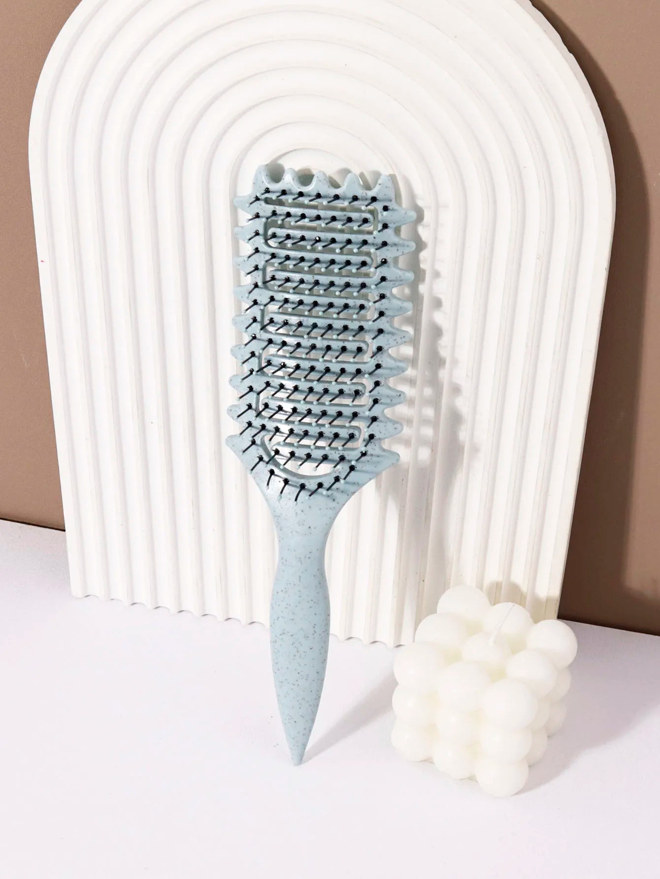 Curling Styling Brush - Hollow Massage Comb, Nylon Mane, ABS Plastic Handle, Comforta alternate view