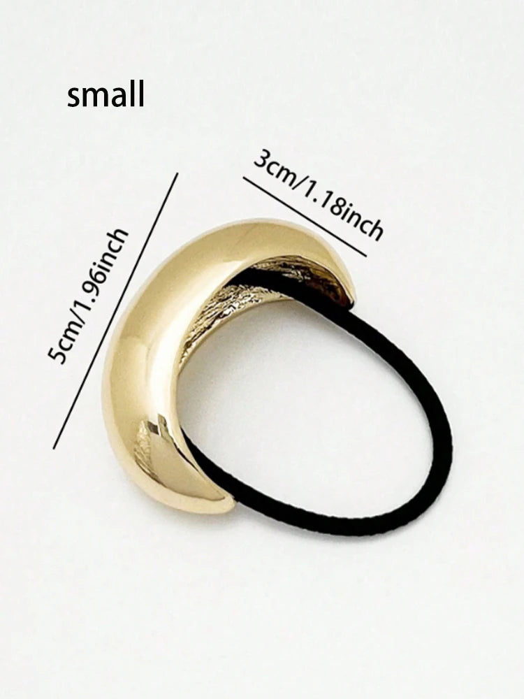 1pc Fashionable Punk Geometric Metal Headb Ponytail Hair Scrunchie For Women Simple additional angle