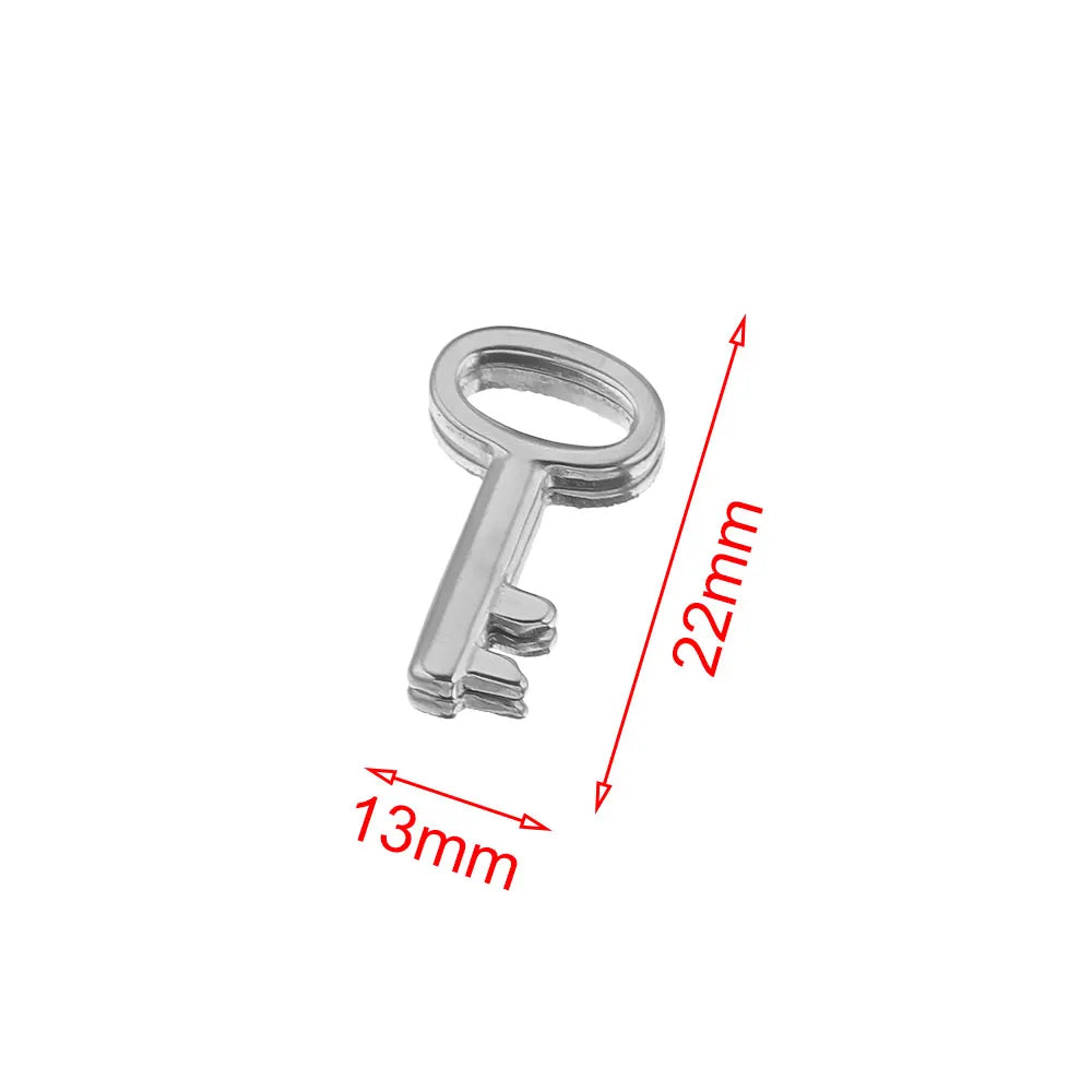 5pcs Stainless Steel Heart Lock Key Gold Plated Love Pendant Punk Hip Hop for DIY Nec lifestyle view