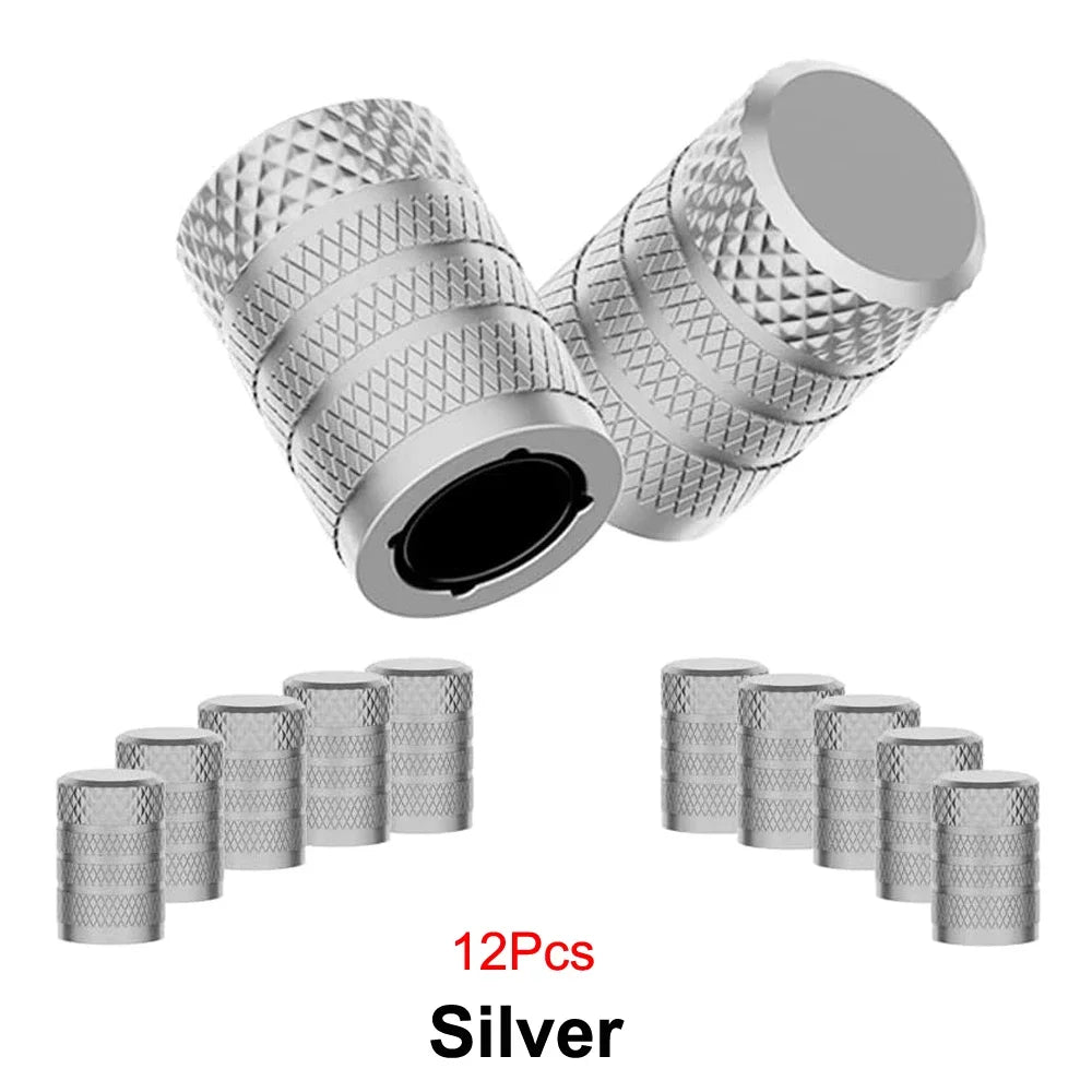 Aluminum Tire Valve Caps 4/8/12 Pcs Universal Stem Covers