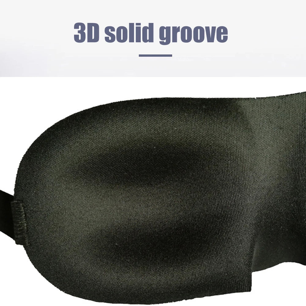 3D Contoured Sleep Eye Mask | Light Blocking Blindfold for Deep Sleep close-up view