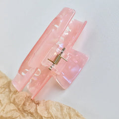 1 Set of Women's Acetic Acid Pearl Rectangular Hair Claw Suitable for All Kinds of Hair detail view
