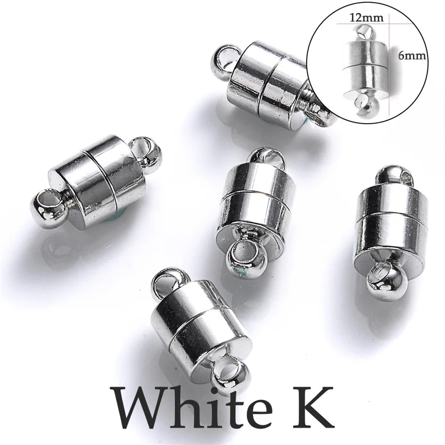 Heart Round Magnetic Clasps Set | DIY Jewelry Connector Charms close-up view