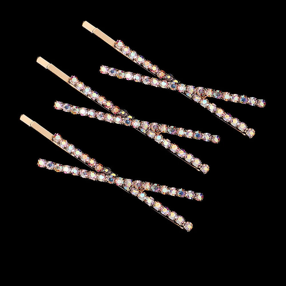 Fashion Bridal Barrettes Clear Crystal Women Hair Ornaments Hair Pins Women Hair Clips Bridal Hair Jewelry Accessories
