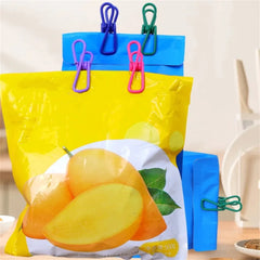 12pcs Durable Multi-Purpose Steel Clips for Sealing Food Bags Chips& More,Easy to Clea close-up view