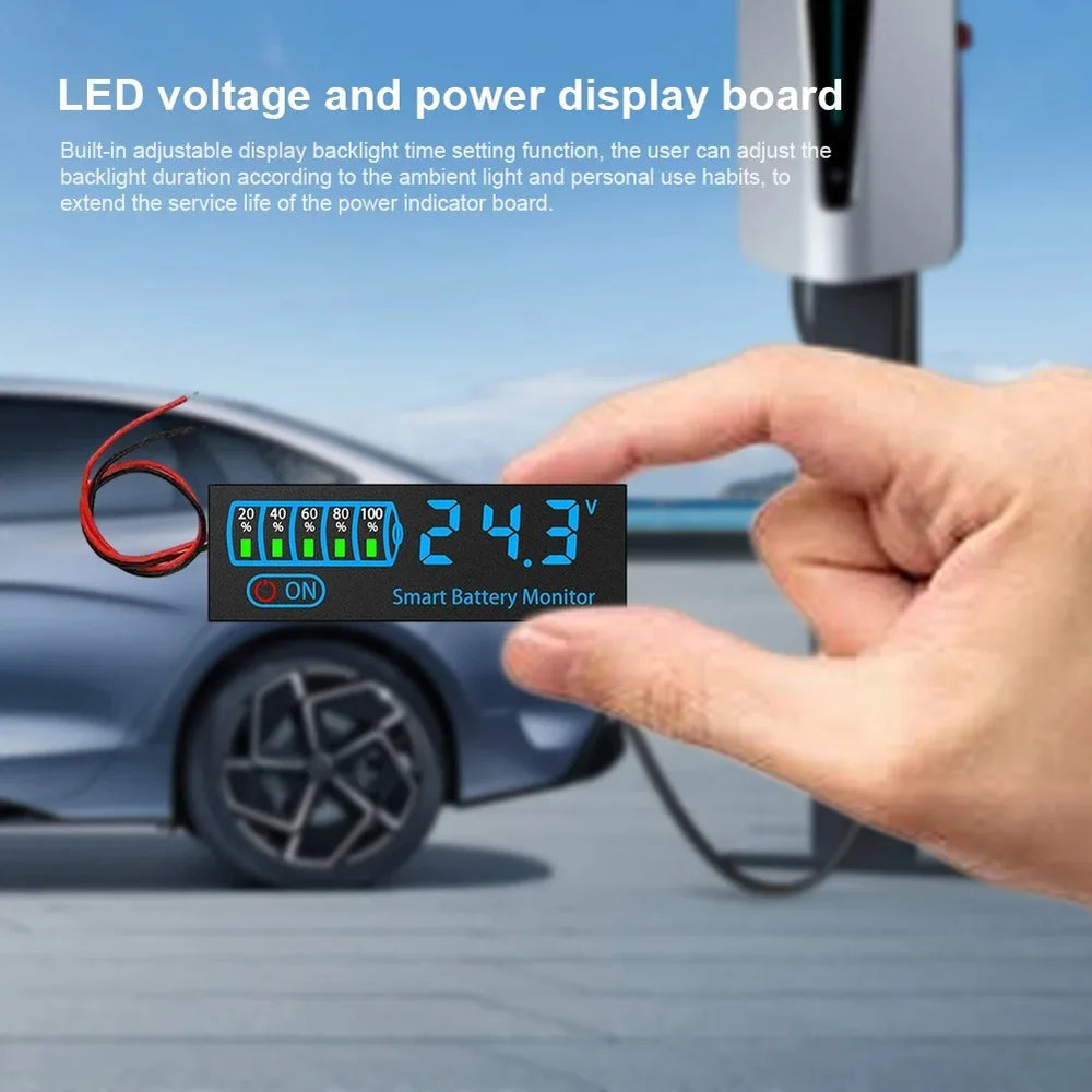 LED Voltage and Battery Capacity Display Board | DC 7-55V Universal Smart Battery Cha lifestyle view