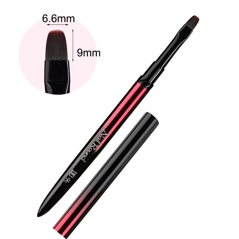 Nail Art Brush Metal Handle Phototherapy Acrylic UV Gel Brush Nails Extension Builder alternate view