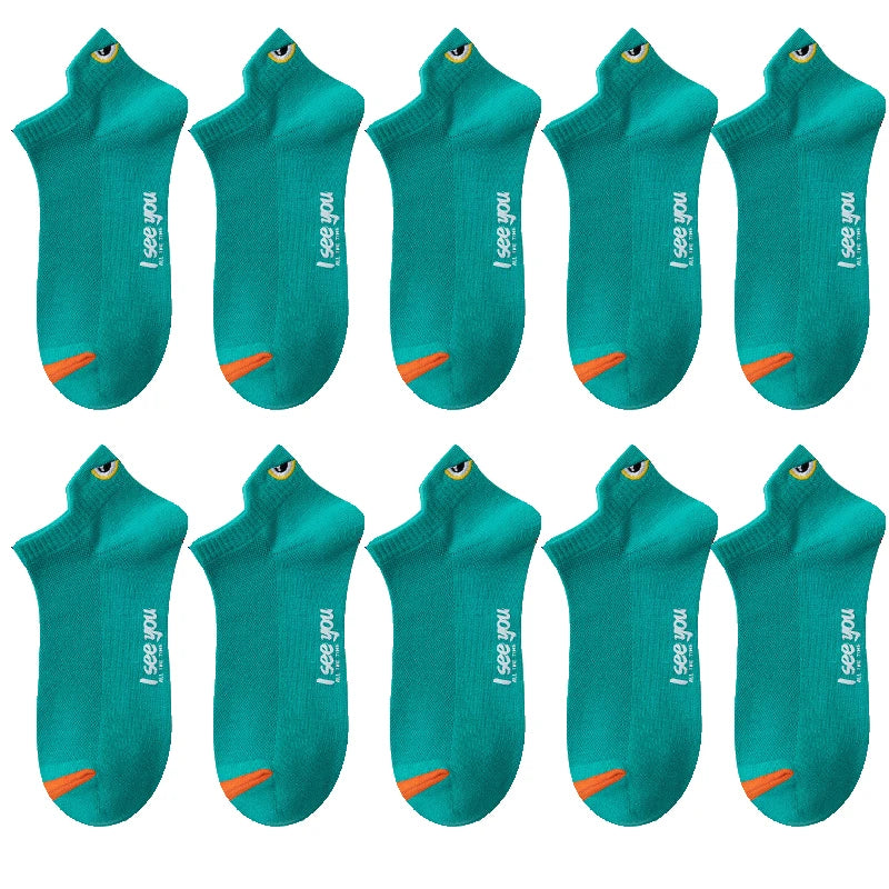 5/10 Pairs Man Short Socks Ankle Boat Socks Breathable Casual Athletic Socks Women Summe detail view