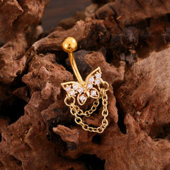 Belly Button Piercings Set Dangled Curved Navel Piercing Ombligo Pack Belly Rings Jewe close-up view