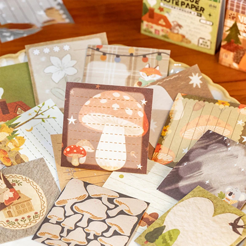 Vintage Time Letter Sticker Book | 50pcs Nostalgic Memo Journal Decor alternate view