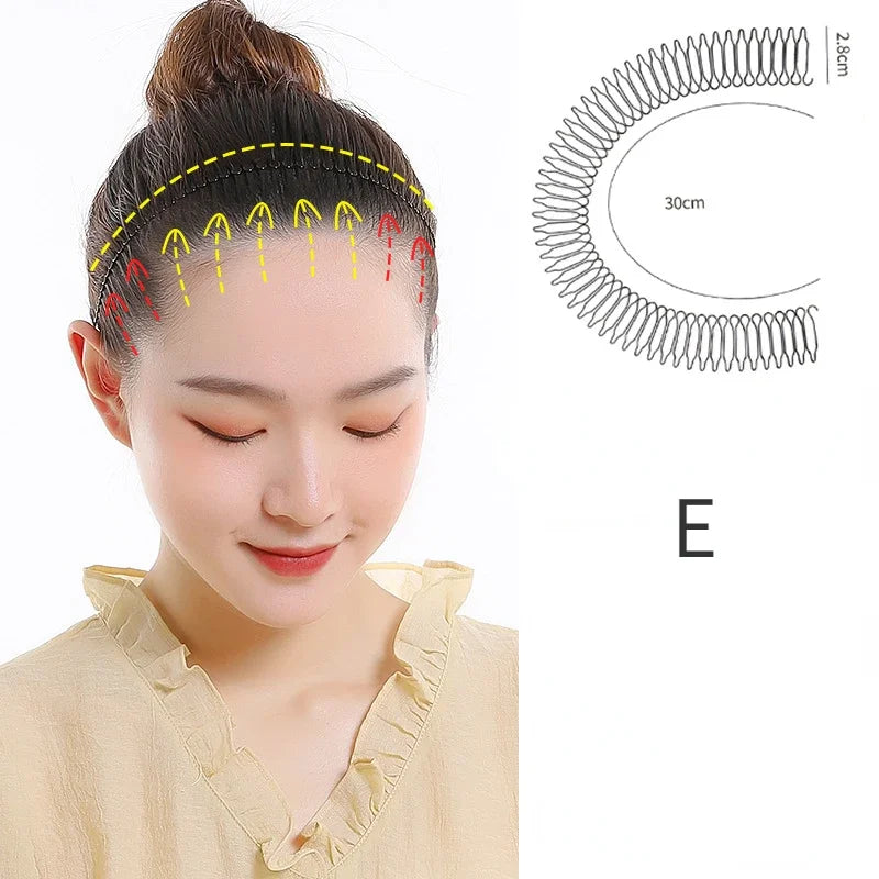 Women Invisible Broken Hair Hairpin Adult Tiara Tools Roll Curve Needle Bangs Fixed Insert Comb Professional Styling Accessories
