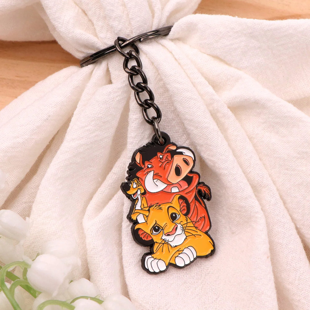 Vintage Motorcycle Keychain | Cartoon Metal Keyring for Backpack additional angle
