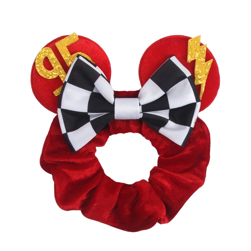 Women Ears Hair Scrunchies Velvet Hairbands For Girls Sequins Bows Headband Women Trip D detail view